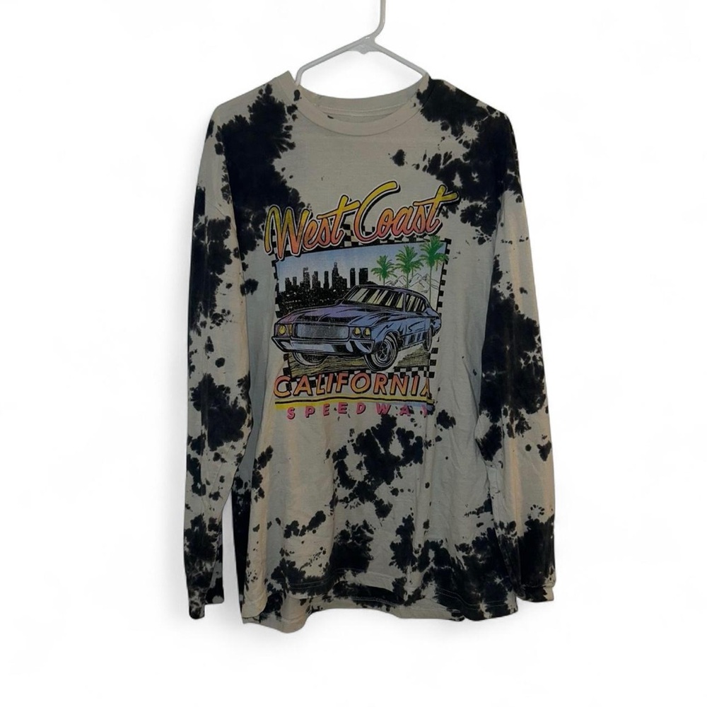 Full Tilt Black and Cream Long Sleeve Tee